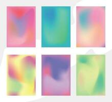 Set of gradient colorful abstract backgrounds vector illustration