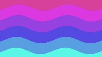 Wavy Rainbow Background.Multicolor smooth wave.Color loop shift background element video