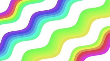 Abstract wavy rainbow pattern motion background video