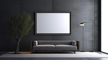 office interior with table meeting, for your advertising in abstract exhibition 3D rendering, mock up created by AI photo