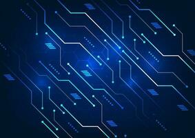 Technology circuit board background with elements The connection of the technology circuit is the one that sends the data signal to the system to proceed. vector