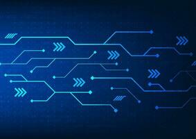 Technology circuit board background with arrows going forward On the back is a technology code. The connection of the technology circuit is the one that sends the data signal to the system to proceed. vector