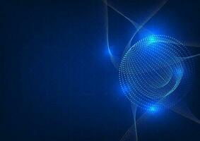 Big data technology with wave stripes with abstract background. Refers to big data technology as a tool that allows data to be used for analysis and planning to meet user needs. vector