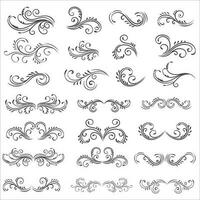 Vector illustration graphic elements for design, Swirl elements decorative illustration