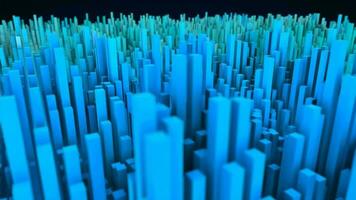 abstrato azul panorama do futurista retângulos comovente ondas fundo video