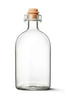 vacío claro botella con Clásico columpio parte superior aislado en blanco antecedentes. generativo ai foto