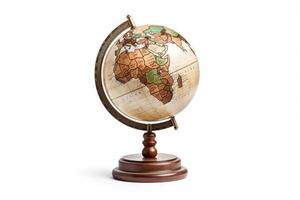 School globe on white background. photo