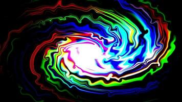 Curl twirl colorful animation background. 2D computer rendering pattern video