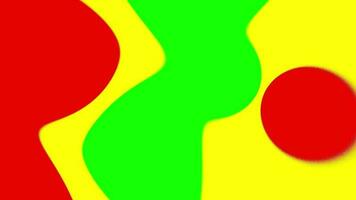 adhésion vert, rouge, Jaune mélanger Couleur Contexte. 2d le rendu abstrait modèle video