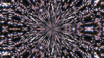 Twirl kaleidoscope hypnotic chaos reflection background. 2D computer rendering pattern video