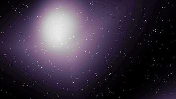 mouvement à la gauche galaxie étoile dans foncé animation. 2d ordinateur le rendu modèle video