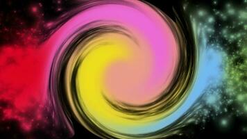 Circular spin motion colorful background. 2D computer rendering pattern video