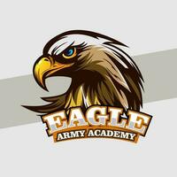 Eagle head emblem mascot for esport logo Stunning eagle illustration captures the majestic beauty and strength of the iconic bird of prey vector