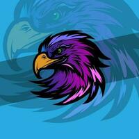 Bald eagle head mascot with america strong color available for your custom project from a splash of watercolor, colored drawing, realistic vector illustration of paints.