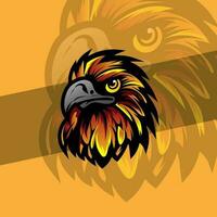 Bald eagle head mascot with america strong color available for your custom project from a splash of watercolor, colored drawing, realistic vector illustration of paints.