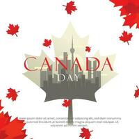 Canada day 2023 vector illustration