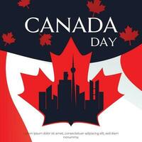 Canada day 2023 vector illustration