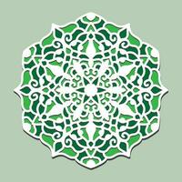 3d wall decor laser cut mandala design vector