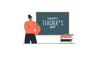 Happy teacher day illustration vector