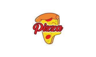 Pizza cafe logo emblem for fast food restaurant vector