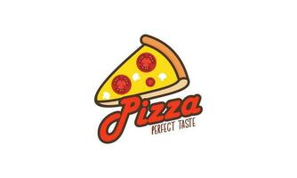 Pizza café logo emblema para rápido comida restaurante vector