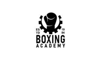 boxeo logo diseño modelo vector