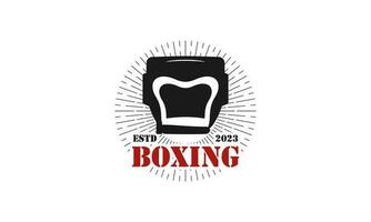 boxeo logo diseño modelo vector