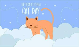 plano internacional gato día antecedentes vector