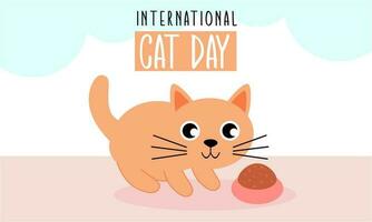 plano internacional gato día antecedentes vector