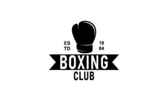 boxeo logo diseño modelo vector