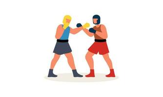 Boxing sport illustration concept vector