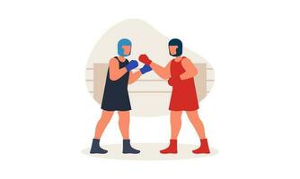 Boxing sport illustration concept vector