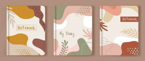 Cover page notebook with abstract nature vector