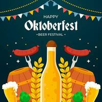 Oktoberfest festival ilustración vector