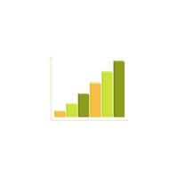 chart up icon. business infographic icon, statistic and data financial chart vector