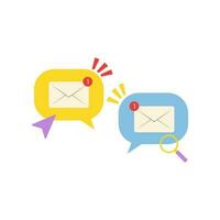 messege icon. email icon with notification vector