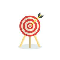 target icon with arrow standing on tripod vector