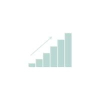 chart up icon. business infographic icon, statistic and data financial chart vector illustration