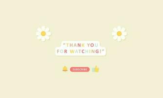 Animated End Screen. For Video Template, Background, End Screen, Channel, Banner. vector
