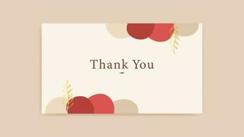 thank you card. abstract modern background vector