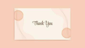 Abstract Modern Thank You Card Free Vector