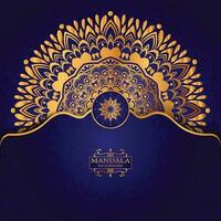 Luxury mandala background with golden arabesque pattern east style vector