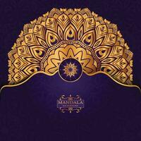 Luxury gold arabesque pattern in mandala background arabic islamic east style premium vector