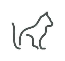 Service pet related icon outline and linear vector. vector