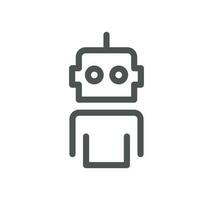 Artificial intelligence related icon outline and linear vector. vector