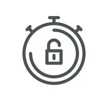 Password related icon outline and linear vector. vector