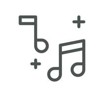 Music related icon outline and linear vector. vector