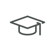 School and university related icon outline and linear vector. vector