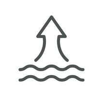 Waterproof related icon outline and linear vector. vector