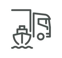 Ship management related icon outline and linear vector. vector